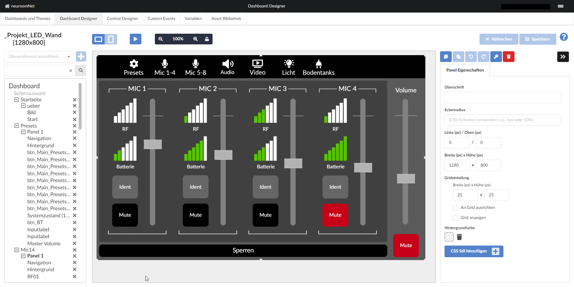 Reiter Dashboard Designer - Komplexes Beispiel