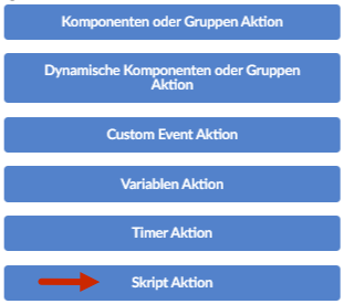 Screenshot Skript-Aktionen-Auswahl für eine Aktion in einem Skript-Block