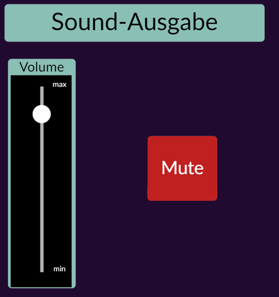 Screenshot Dashboard zum Audio DSP