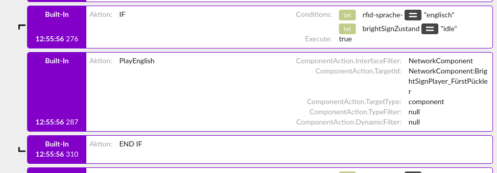 Darstellung eines If-Blocks im Traffic Inspector
