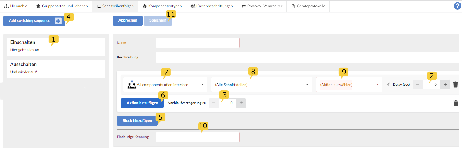 Screenshot tab switching sequences