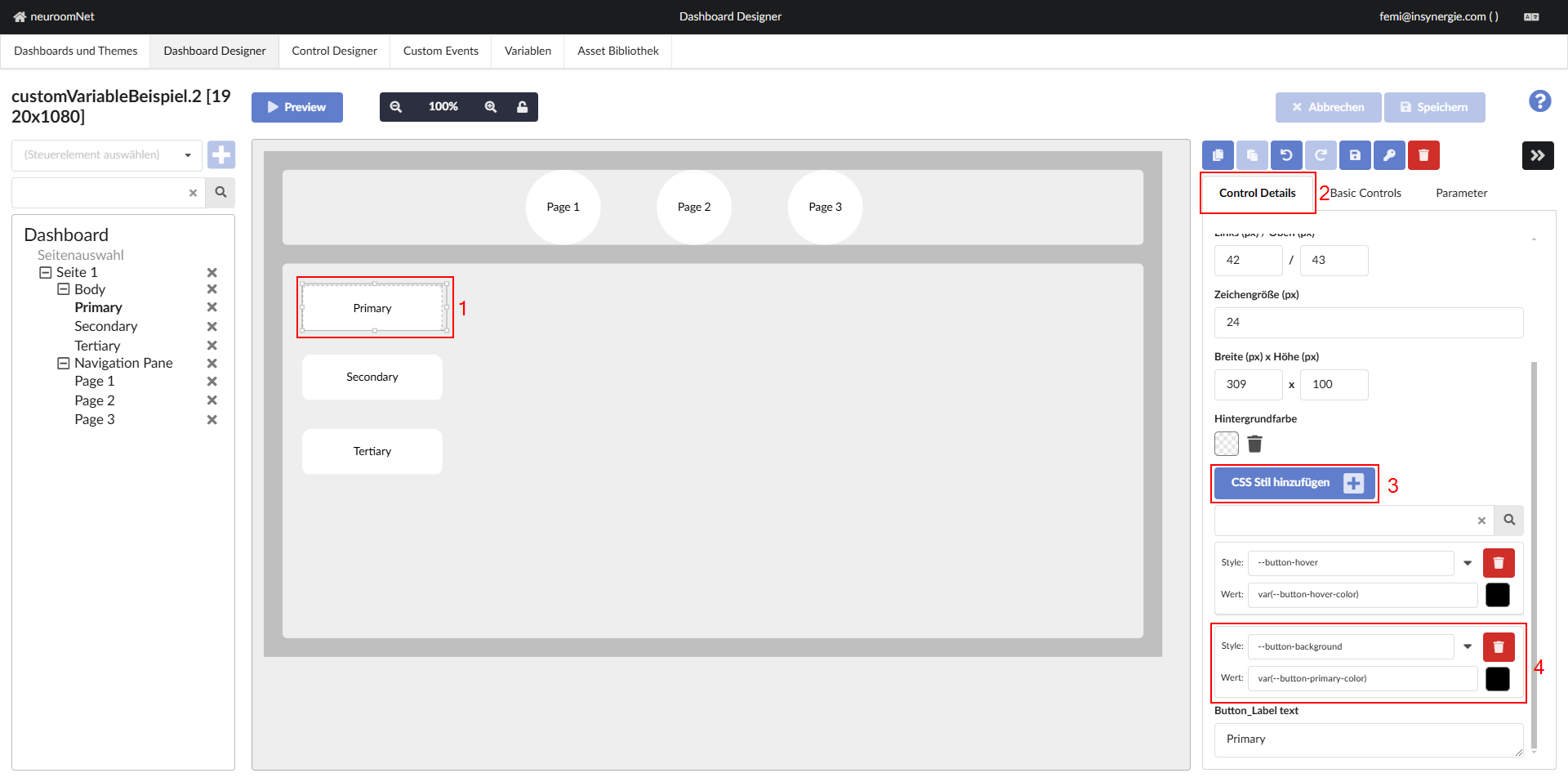 assign custom variable